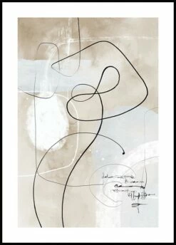 Soft Abstract Lines No1 Poster
