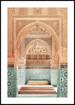 Marrakech Tempel Plakat