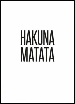 Hakuna Matata Plakat