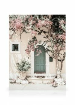 Blomsterdør Lærred