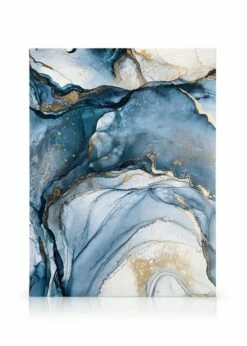 Abstrakt Blå Akvarel Nr.2 Lærred