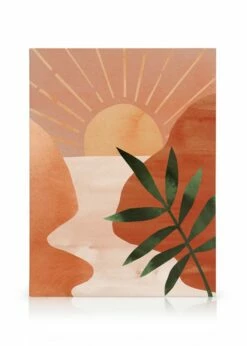 Abstrakt Solnedgang Lærred