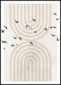 Plakat Med Fugle Og Buer