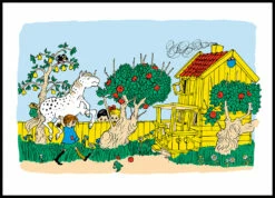 Pippi Langstrømpe Og Villa Villekulla Plakat